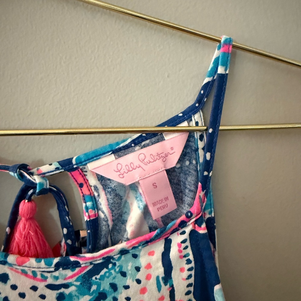 Lilly Pulitzer Blue and Pink Patterned Dress - Picture 2 of 3